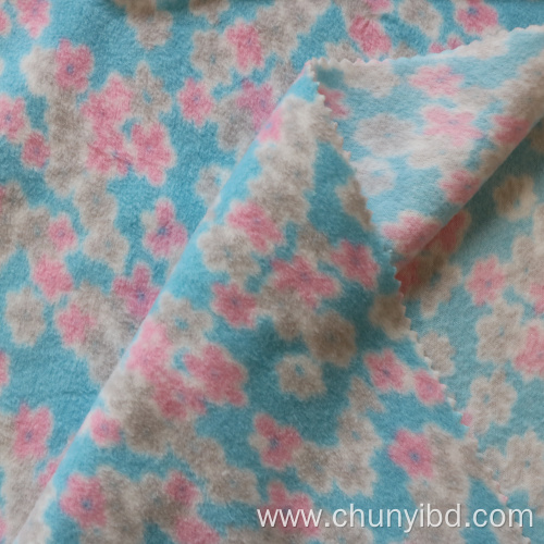 Latest Design High Quality Poly100 Spring Flowers Pattern Printed Polar Fleece For Sofa Cover Garments Customized Color